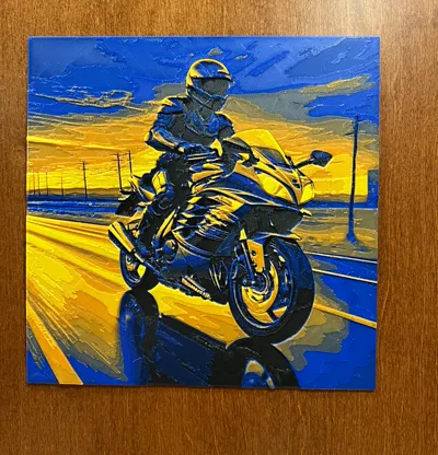 motorcycle sunset