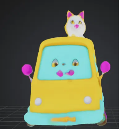 Cat on top of a ice cream van
