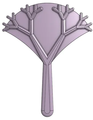 tree fractal hand fan