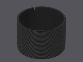 Bambu lab spool core with 1.75 mm grooved spiral