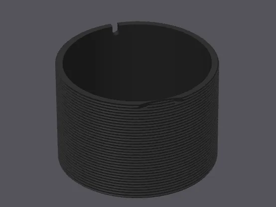 Bambu lab spool core with 1.75 mm grooved spiral