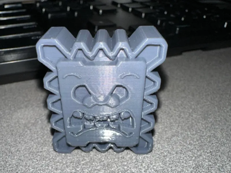 Mario Thwomp Fridge Magnet