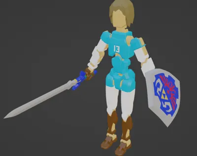 Dummy 13 Master Sword and Hylian Shield