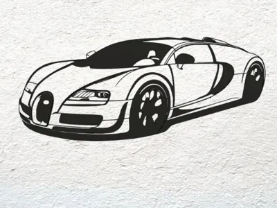 Bugatti Chiron Wall Art