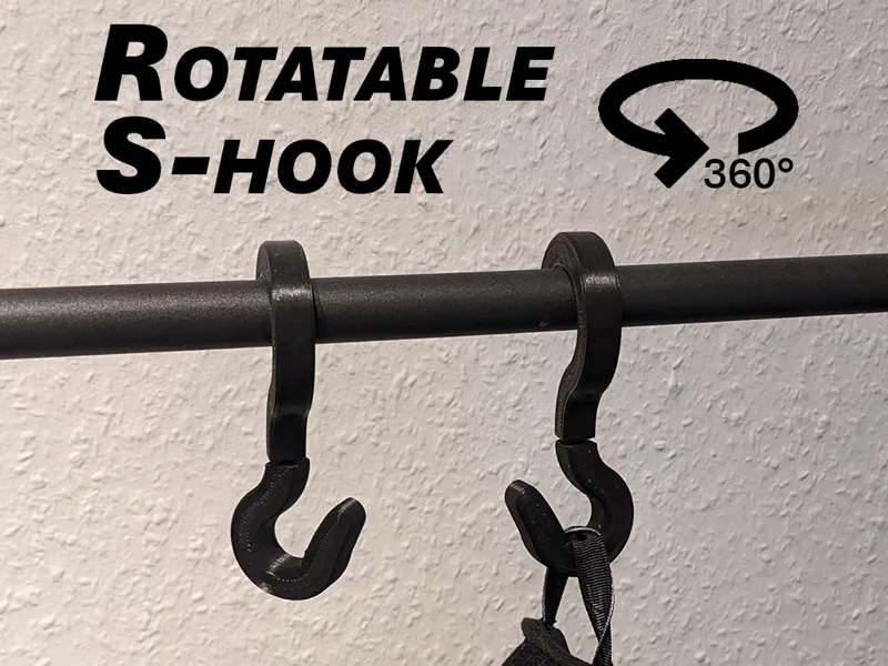 S-Hook rotatable - print in place