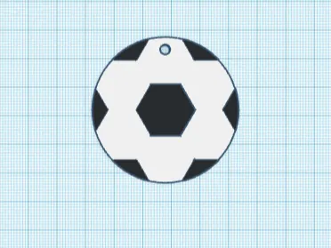 3D Soccer Ball Keychain charm