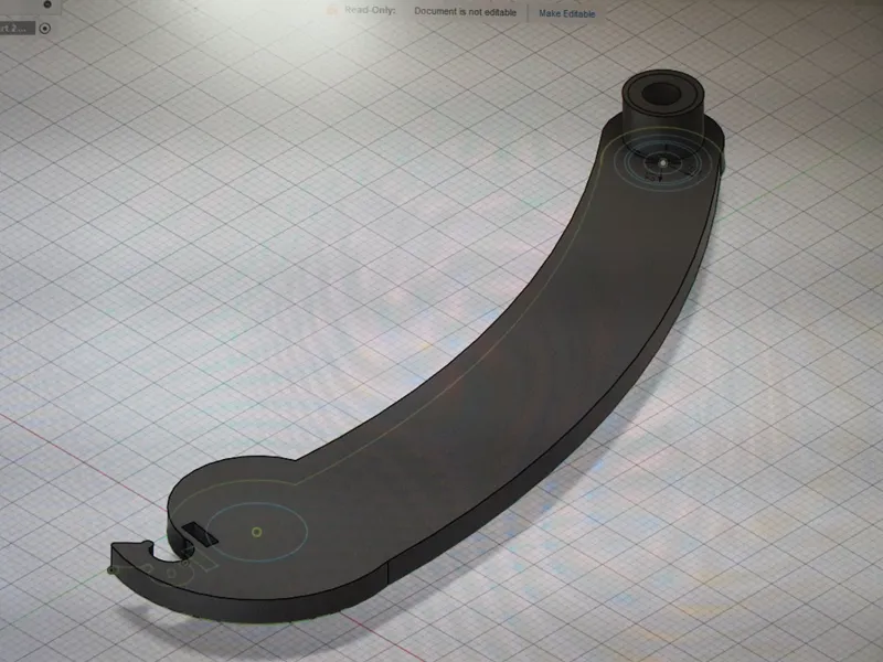 cupboard door hold up arm