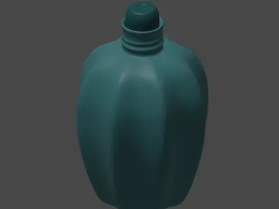 Retro wine bottle model