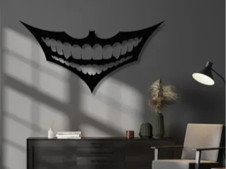 Décoration murale chauve-souris souriante