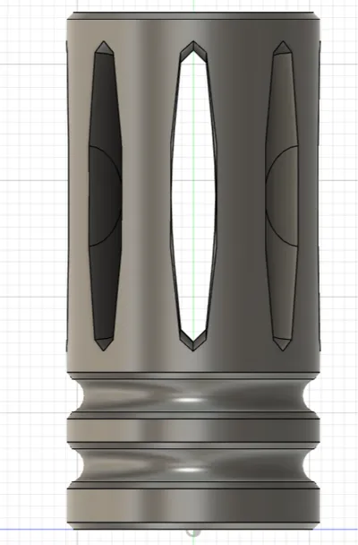 A2 Style Flash Hider (Airsoft) 14CCW Thread