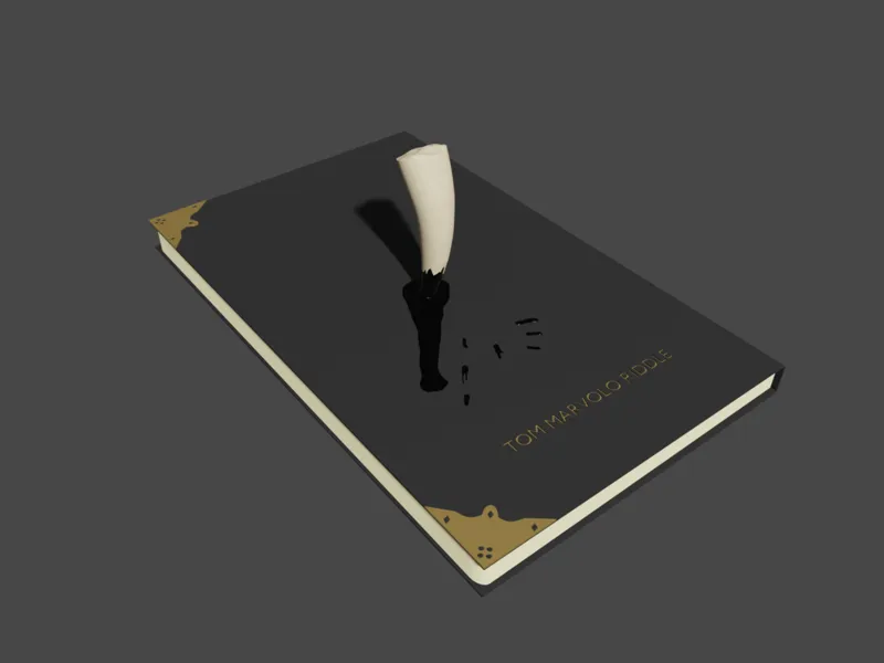 tom riddle diary with basilisk fang