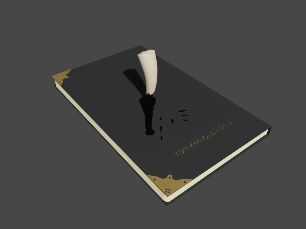 tom riddle diary with basilisk fang by Pixel Forge - MakerWorld