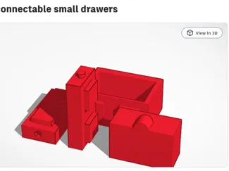 connectable small drawers