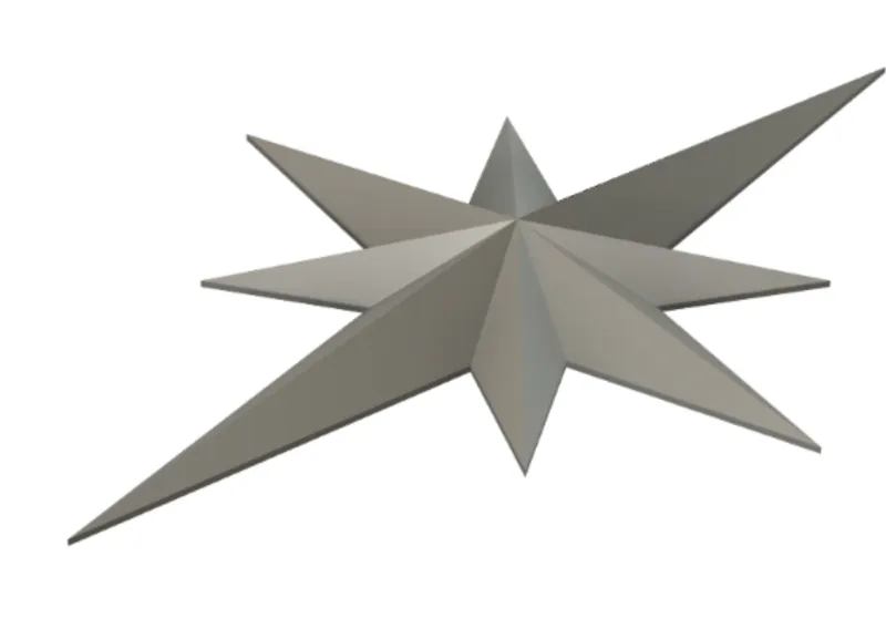 Star wall decor 8in