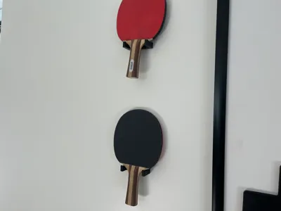 Minimalist ping pong paddle wall mount