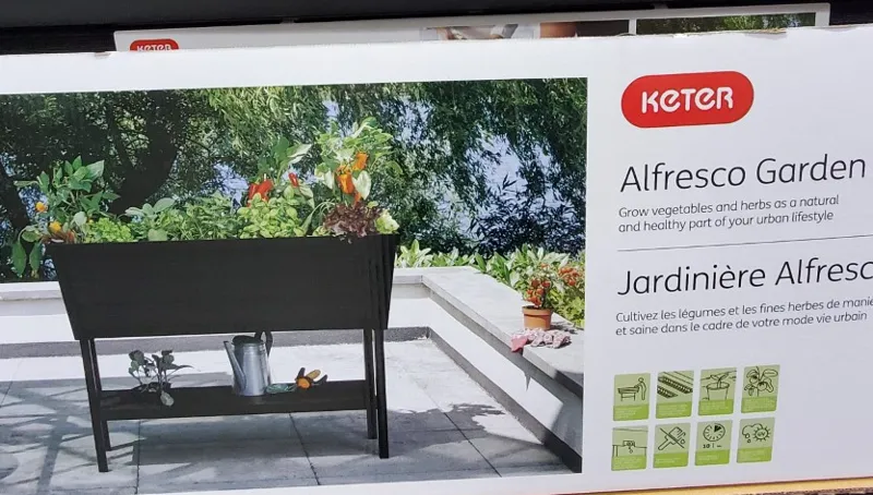 Keter raised planter box leg from Costco