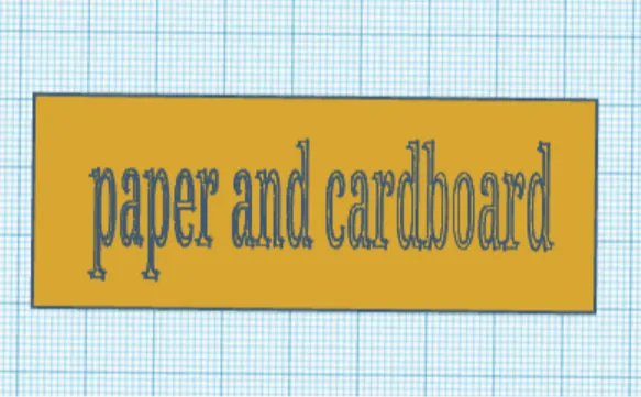 paper and cardboard sign for recycling