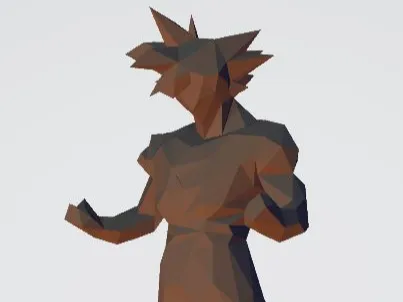 Power Level Under 9000 - Low Poly Goku