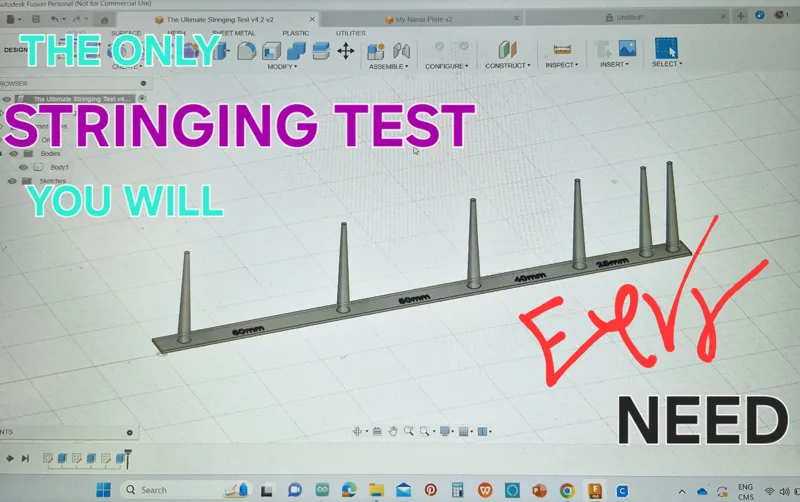The ultimate stringing tests for any 3d printer 