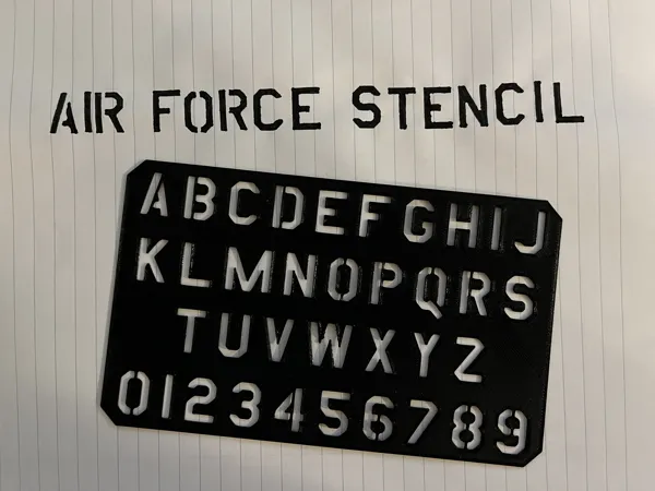 Pochoir police US Air Force
