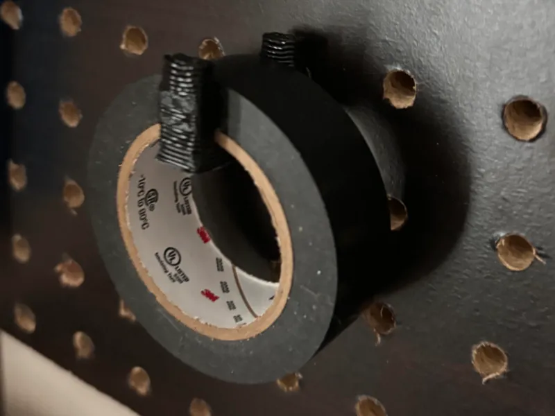 Pegboard Tape Holder