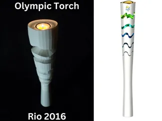 Rio 2016 Olympic Torch with candle