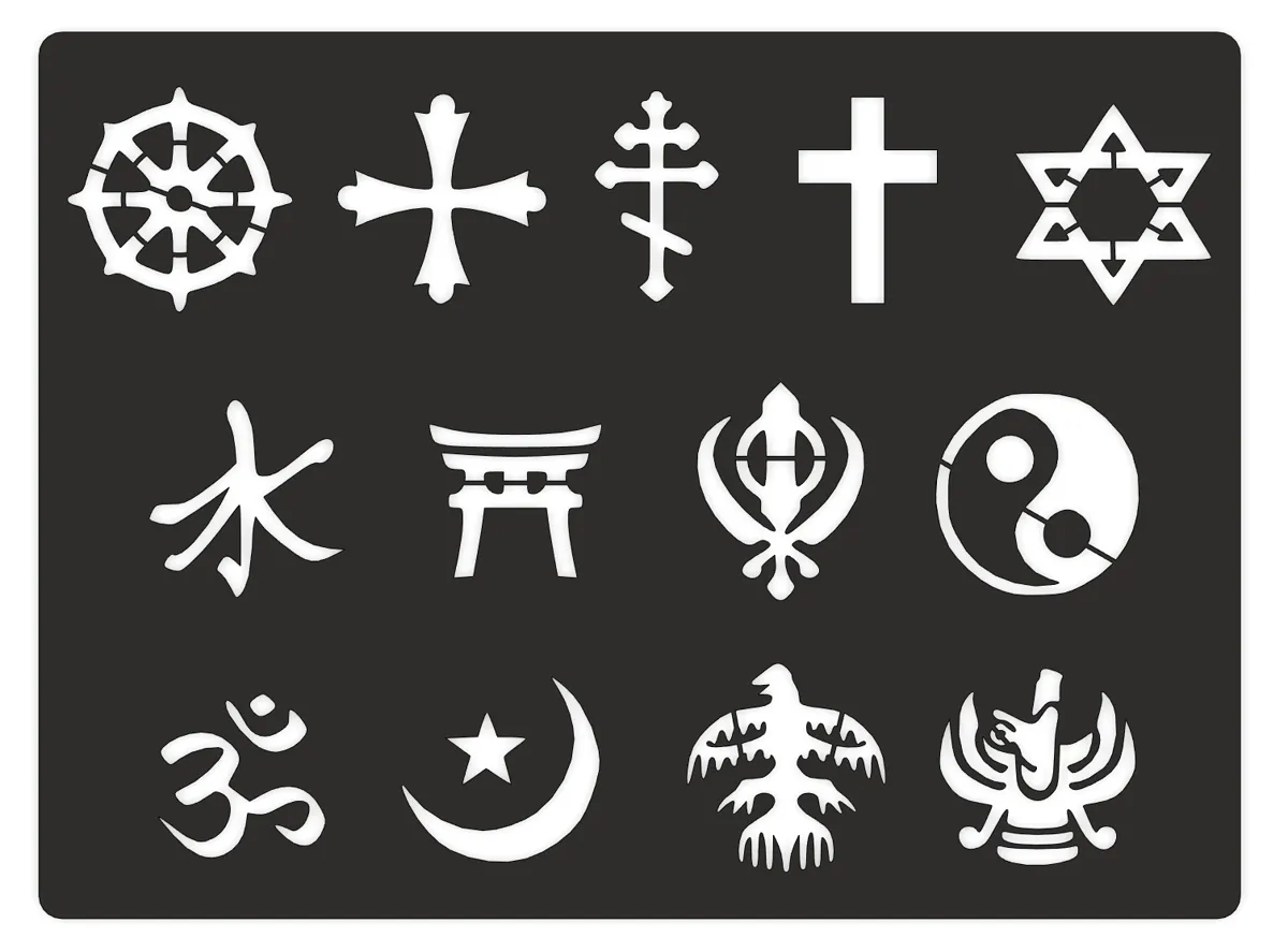 Gabarit des symboles religieux, façon Civilization V