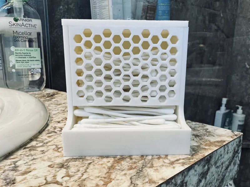 Hex Pattern Q-Tip Holder NO SUPPORTS.
