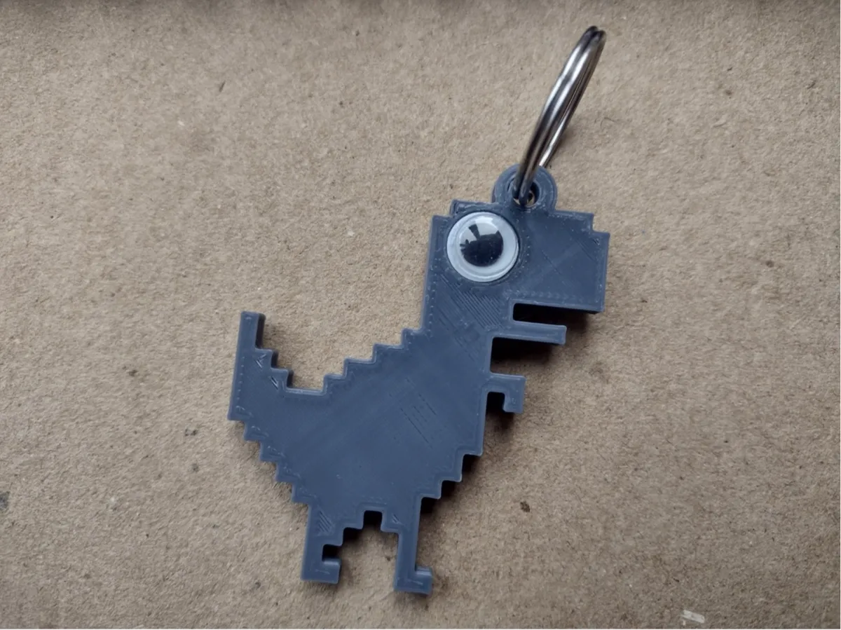 Googly Chrome Dino - Free 3D Print Model - MakerWorld