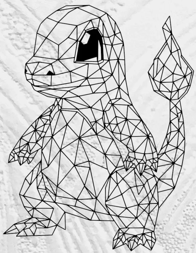 Geometric Low Poly Charmander