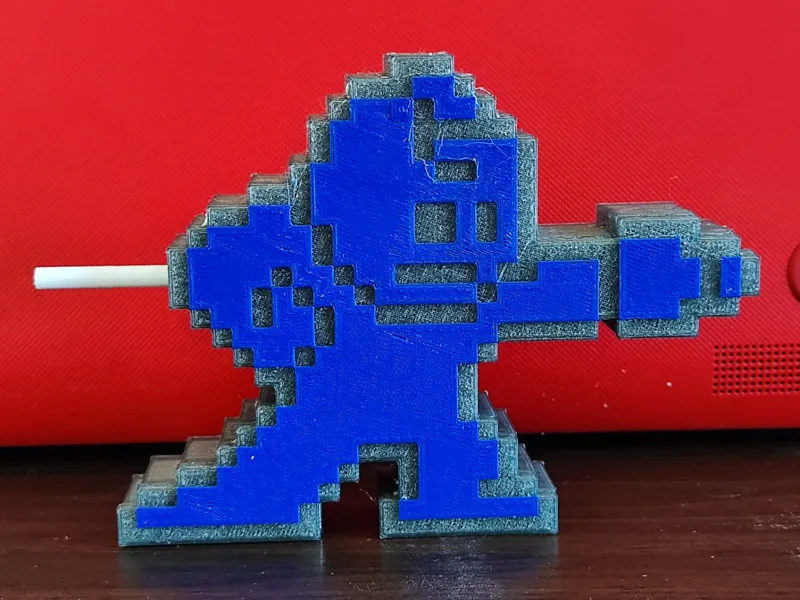 Megaman figure with working blaster