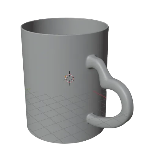 Mug with heart handle