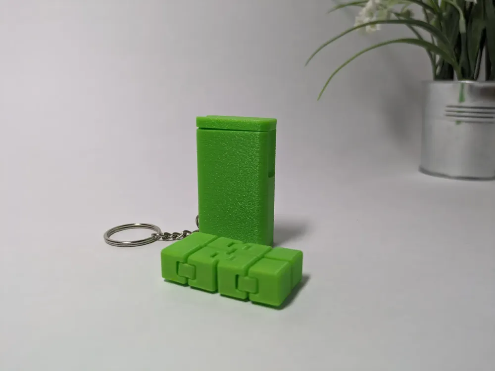 Mini Infinity Cube with Keychain Case Remixed by Cogrow5 - MakerWorld