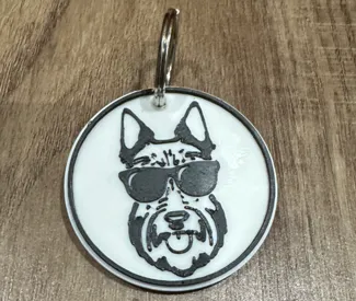 Scottish Terrier with Sunglasses Keychain