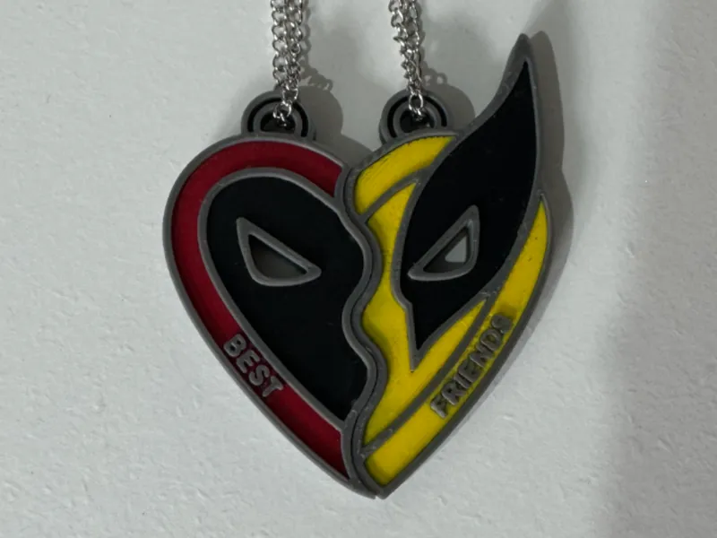 DeadPool and Wolverine necklace