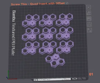 Screw This - Quad Insert with Countersunk Hole