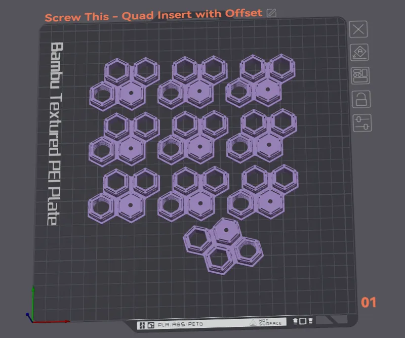 Screw This - Quad Insert with Countersunk Hole
