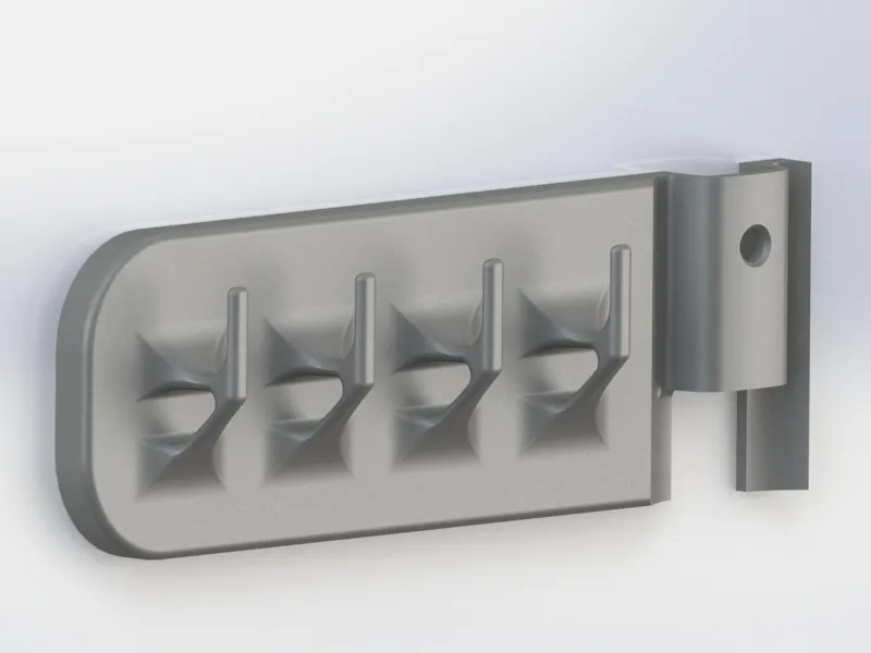 Key hanger adapter on hook, coat rack