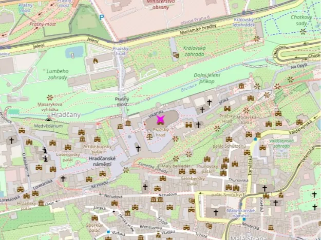 Prague castle map
