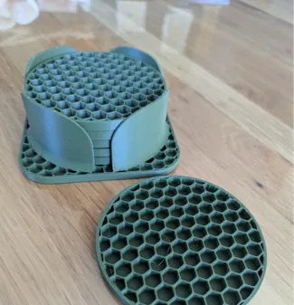 Coasters with holder