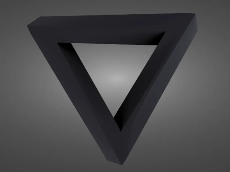 Impossible Penrose triangle No Supports
