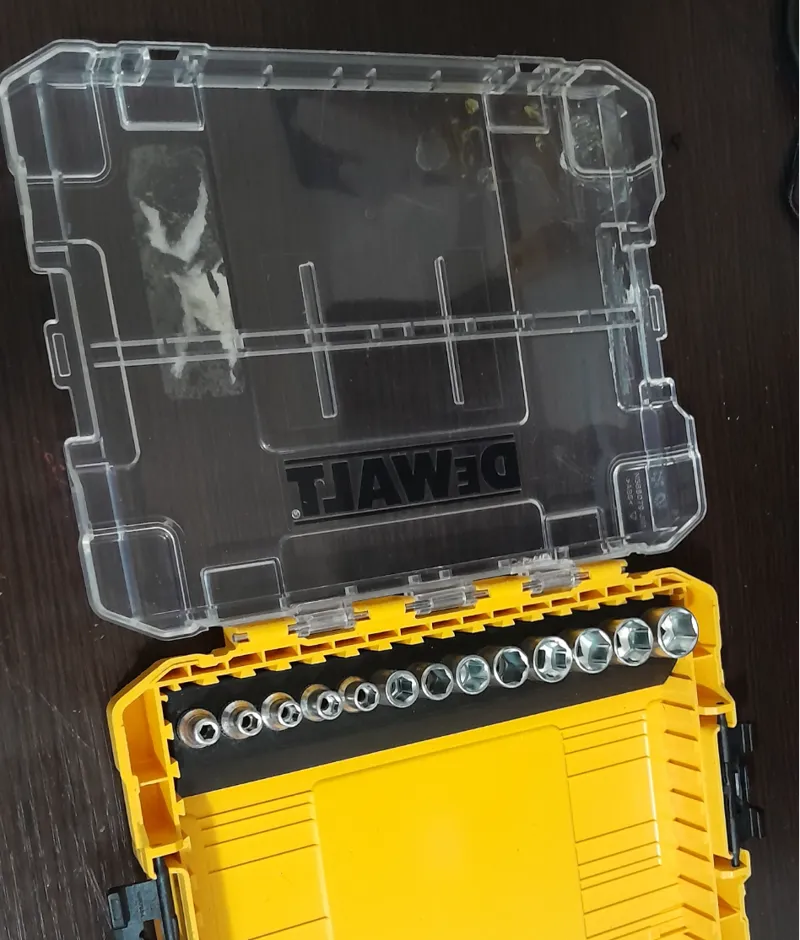 Bit holder for Dewalt's 6 compartment tough box