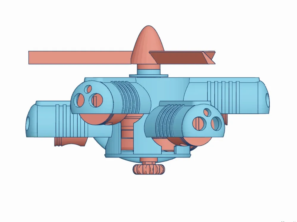 Double Row Radial Engine by Bootjevaarder - MakerWorld