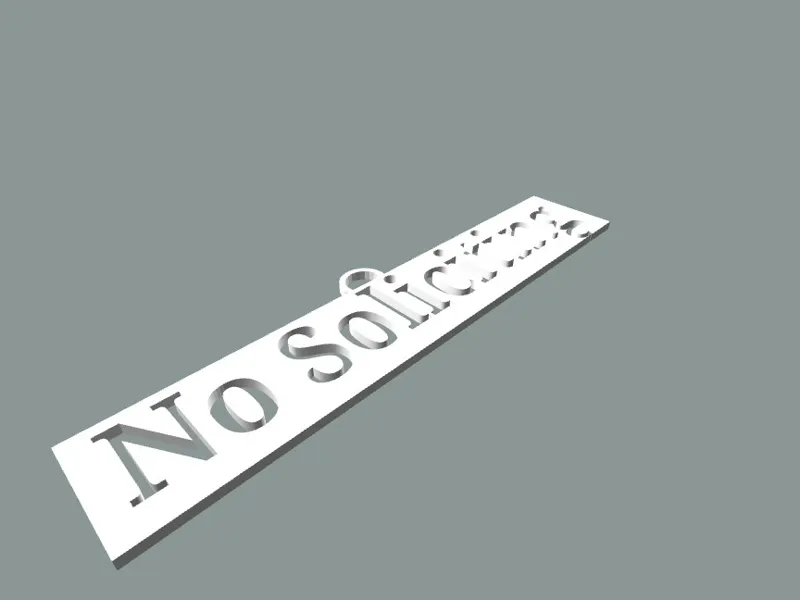 No Soliciting Sign