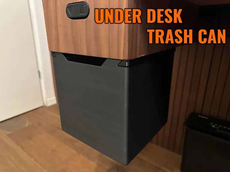 Simple Sliding Under Desk Trash Can
