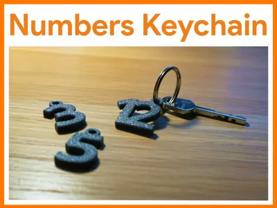 Numbers Keychain