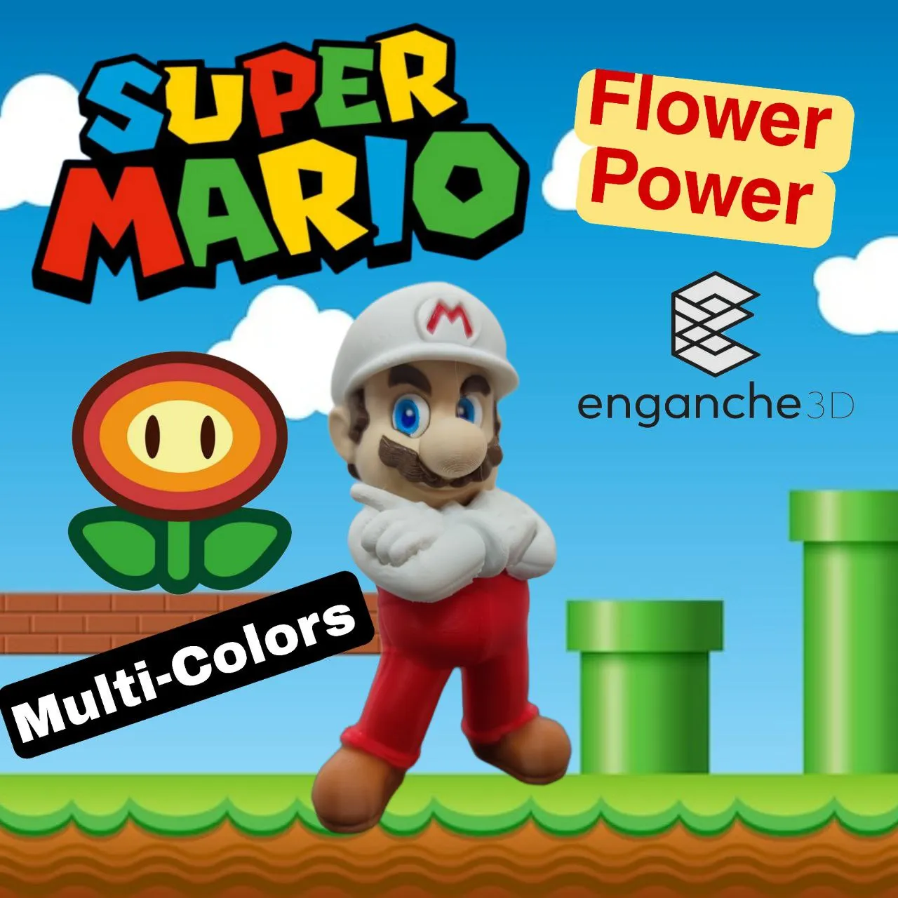 Super Mario Flower Power Multi-Color - Free 3D Print Model