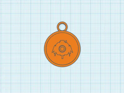 NMS sentinel icon keychain