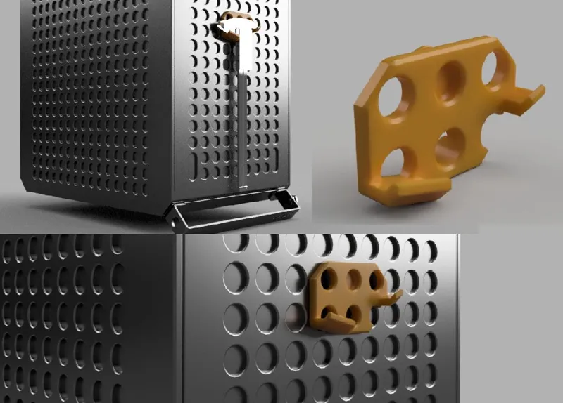 Caliper holder for  Cooler Master QUBE 500 PC Case