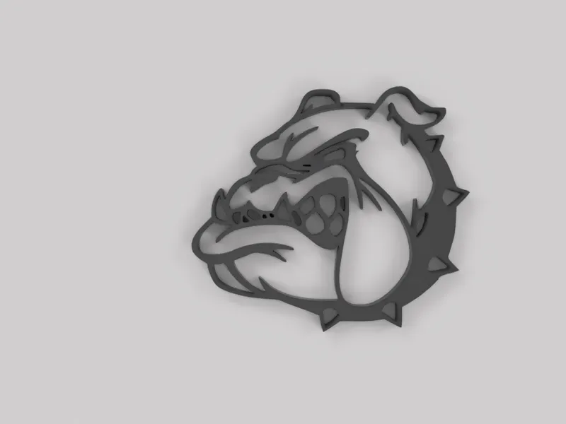 Angry bulldog wall decoration